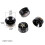 4Pcs Guitar Knobs Volume Tone Control Knob for LP Style Electric Guitar Parts Abalone Star Knobs 7