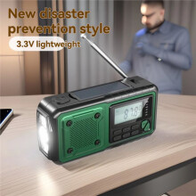 Multifunction Emergency Radio Portable Radio with Power Bank FM/AM/SW Radio for Outdoors Emergency Crank Power Station