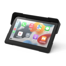 Écran de Navigation 7 Pouces pour Moto, Compatible Carplay Sans Fil, pour Android Auto, Lecteur MP5 Portable et Étanche, Écran IPS