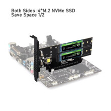 PCIE4.0 X16 to 4xNVME M.2 Expansion Card M.2 SSD GEN4 PCIe4.0 PC Motherboard X1 X4 X8 X16 Expansion Card