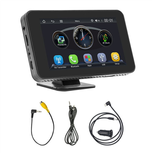 Car 4.7 Inch Navigation Screen  Portable Screen Wireless Carplay Android Auto MP5 Player