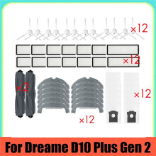 Vervangonderdelen voor D10 Gen 2 RLD32GD Accessoires Rubberen Borstel 12X Zijborstel HEPA-Filter Dweildoek Stofzak