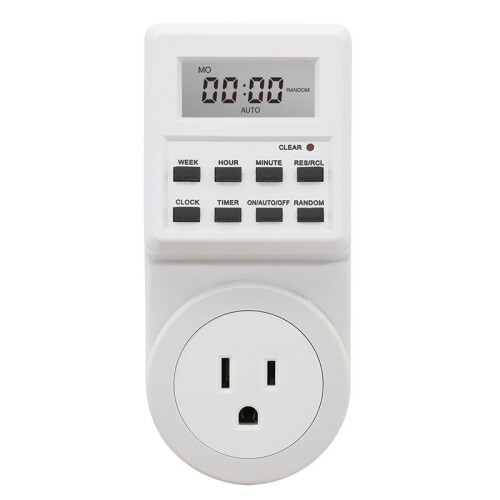 Digital Electronic Timer  Socket US  Socket 120V-60Hz 24 Hour Programmable Timing Socket US Plug 1