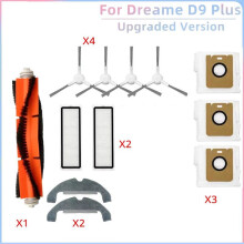 Convient pour les Pièces de Rechange pour D9 Aspirateur Robot RLD11GD, Accessoires, Brosse Latérale Principale, Filtre Hepa, Chiffon de