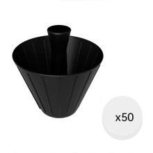 Filtro per Caffè con Design A Cono Origami, Riutilizzabile, Filtro per Caffè Preparato A Mano con Filtro In Carta da 155 mm, Nero