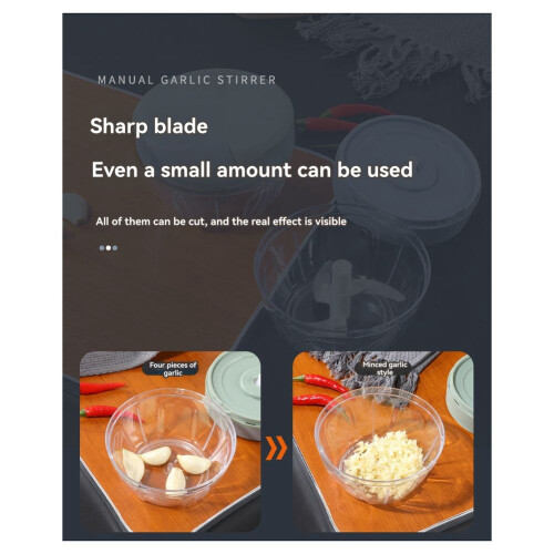 Hand-Pulled Garlic Masher Garlic Masher Manual Small Garlic Masher Pulled Garlic Cut Garlic 2