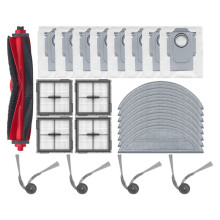 25PCS for Q10 VF/Q10 VF+Robot Vacuum Cleaner Replacement Parts Main Side Brush Hepa Filter Mop Cloth Dust Bag