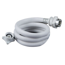 Mangueira de Entrada de Água para Máquina de Lavar, Comprimento Universal, Tubo de Conexão para Lavadora, Mangueira de PVC, Cor Branca, Comprimento