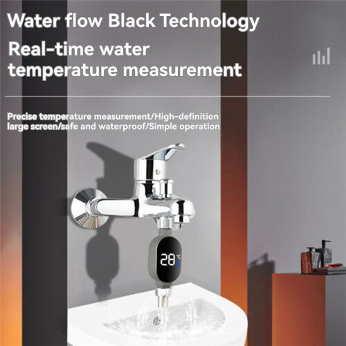 Douchetemperatuurmeter LED Digitale Display Temperatuurmeter Direct Afleesbare Temperatuurmeter Badthermostaat voor Thuis 2
