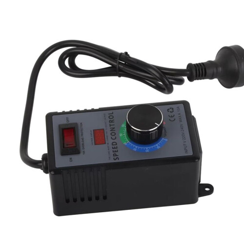 AC Motor Speed Controller 220V AC EU Input Variable Fan Speed Regulator with Overload Protection,EU Plug 2