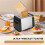 Toaster 2 Slice Stainles Steel Bread Extra Wide Slot Compact Toasters,Electrical Small Bread Machine for Waffles,US Plug 3