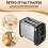 Toaster 2 Slice Stainles Steel Bread Extra Wide Slot Compact Toasters,Electrical Small Bread Machine for Waffles,US Plug 6