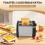 Toaster 2 Slice Stainles Steel Bread Extra Wide Slot Compact Toasters,Electrical Small Bread Machine for Waffles,US Plug 2