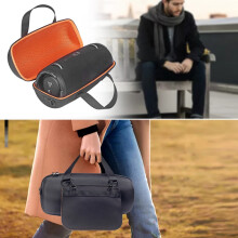 Estuche RíGido para Xtreme 3, Altavoz PortáTil con , Soporte de Almacenamiento para Viaje con Bolsillo con Cremallera (Negro + Naranja)