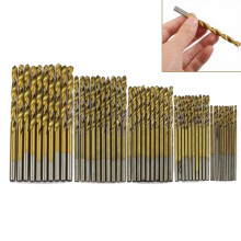 50pcs Coated Titanium Hss High Speed Steel Drill Bit Tool Set 1152253mm