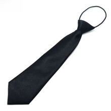 (Black)Childrens Casual Neck Tie With Elastic Band For School Uniforms And Group Events