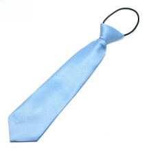 (Sky Blue)Childrens Casual Neck Tie With Elastic Band For School Uniforms And Group Events