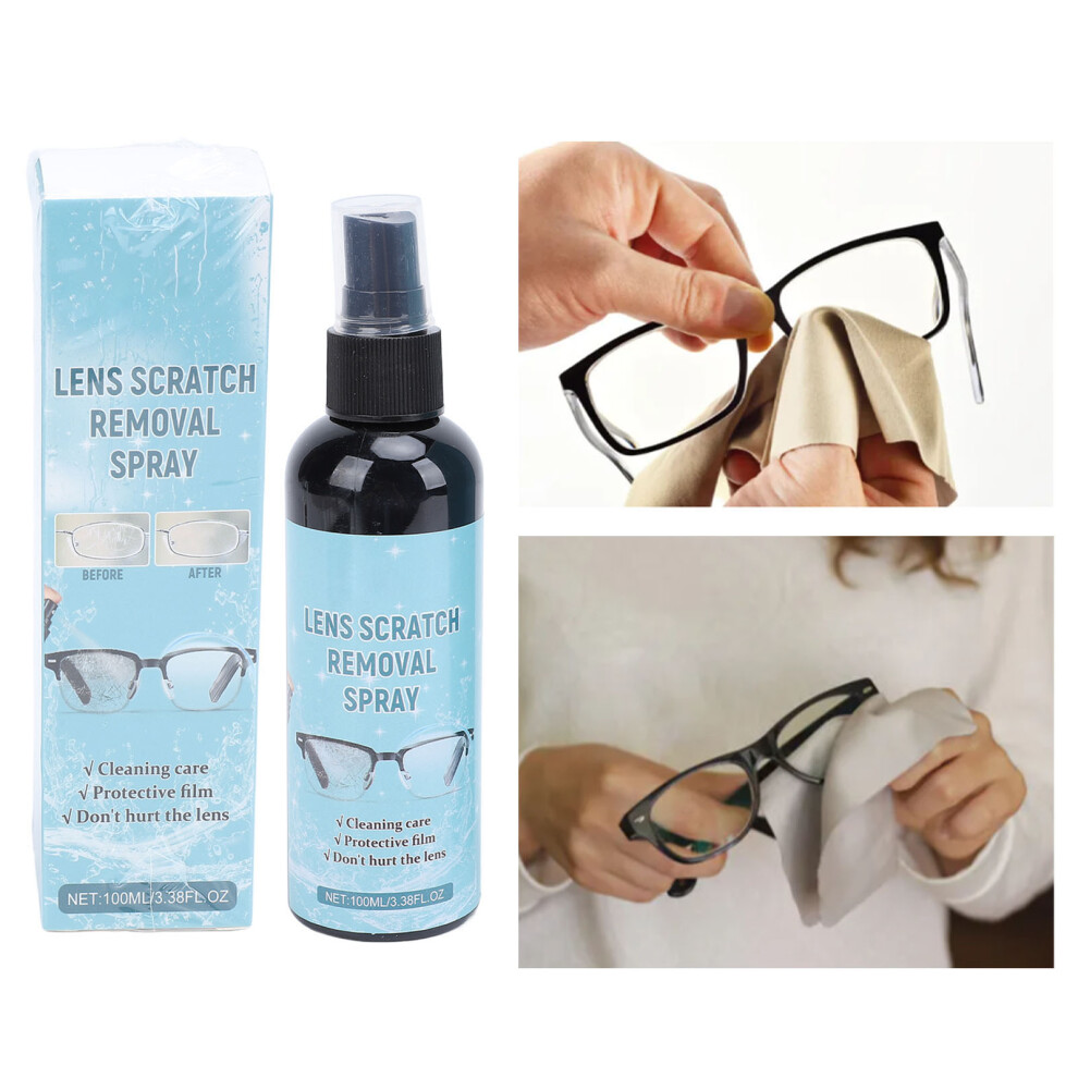 2x100ml Eyeglass Cleaner Spray Anti-Fog Lens