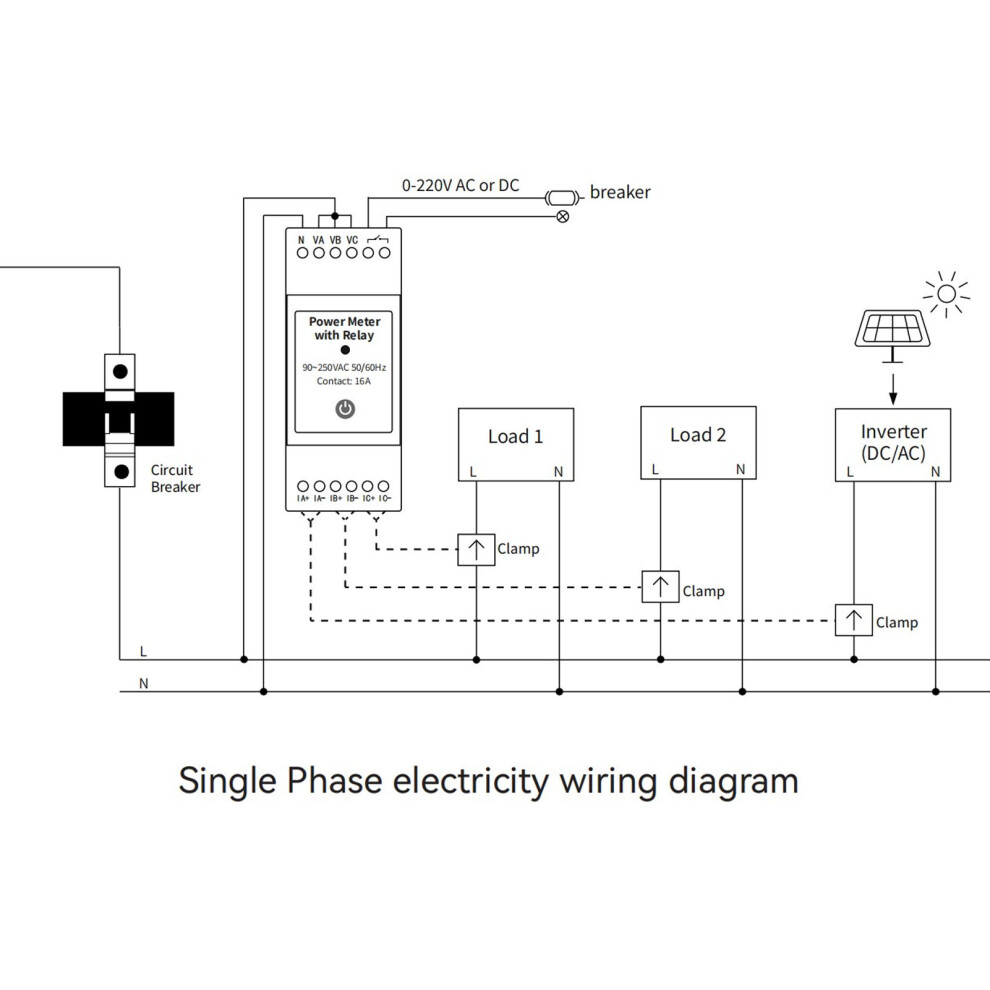 200A Clamp WiFi Energy Meter 3-Phase
