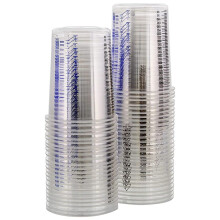 20 Oz (600 Ml) Jednorazowe, Elastyczne, Przezroczyste Plastikowe Kubki do Mieszania z PodziałKą - 50 KubkóW - do Malowania, żYwicy, żYwicy