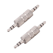 2pcs 3.5mm Stereo Male to 3.5mm Male Headphone Audio Adapter Jack Coupler Connector