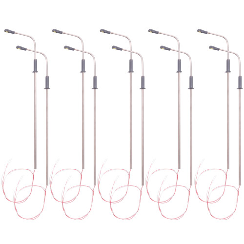 10 pcs Model LED Street Lamp Lighting Single  Train Layout Landscape 1: 100