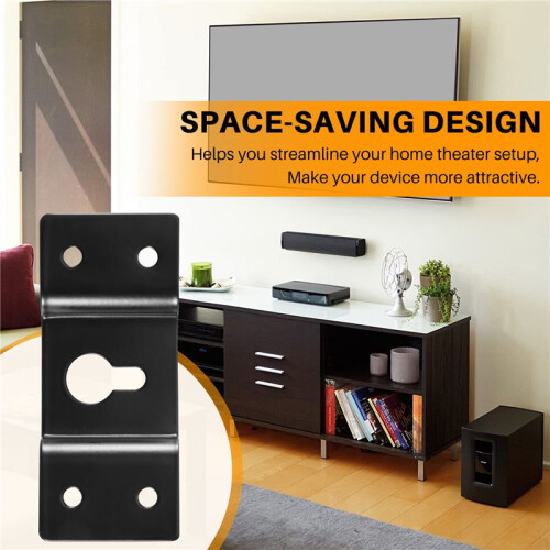 DIY Audio Sound Box Speaker Wall Mount Iron Hook Hanger Plate 5PCS 2
