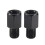 2 PCS motorcycle MIRROR ADAPTORS CONVERTS CLOCKWISE 8MM TO 10MM BLACK 1