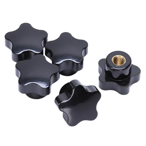 5Pcs M8 Female Thread 32mm Star  Clamping Nuts Knob Grip Handle