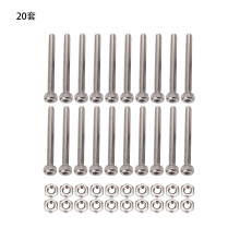 M2 X 20 mm Lange Zeskantige Gekartelde Dopschroeven, Bouten, Moeren, Set, 20 Stuks