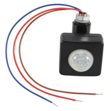 AC85-265V IP65 RöRelsesensor Justerbar PIR- Ultratunt LED-Ljus PIR Utomhus RöRelsesensor Detektor, 10Mm Svart