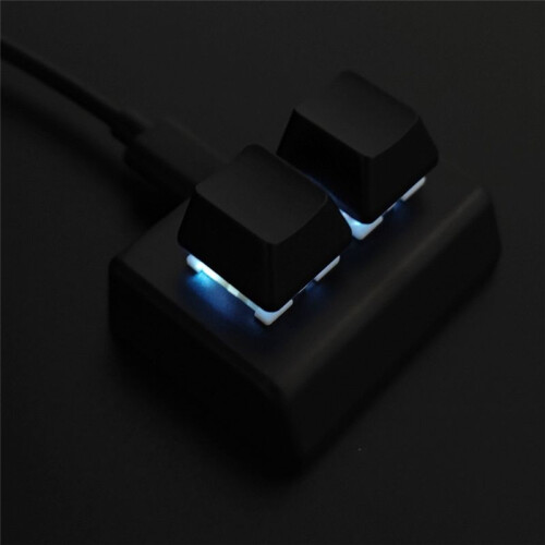 2 Keys Macro Programming Keyboard RGB  Keyboard Gaming Drawing Red  Custom Keyboard OSU Gaming Keypad,White 2