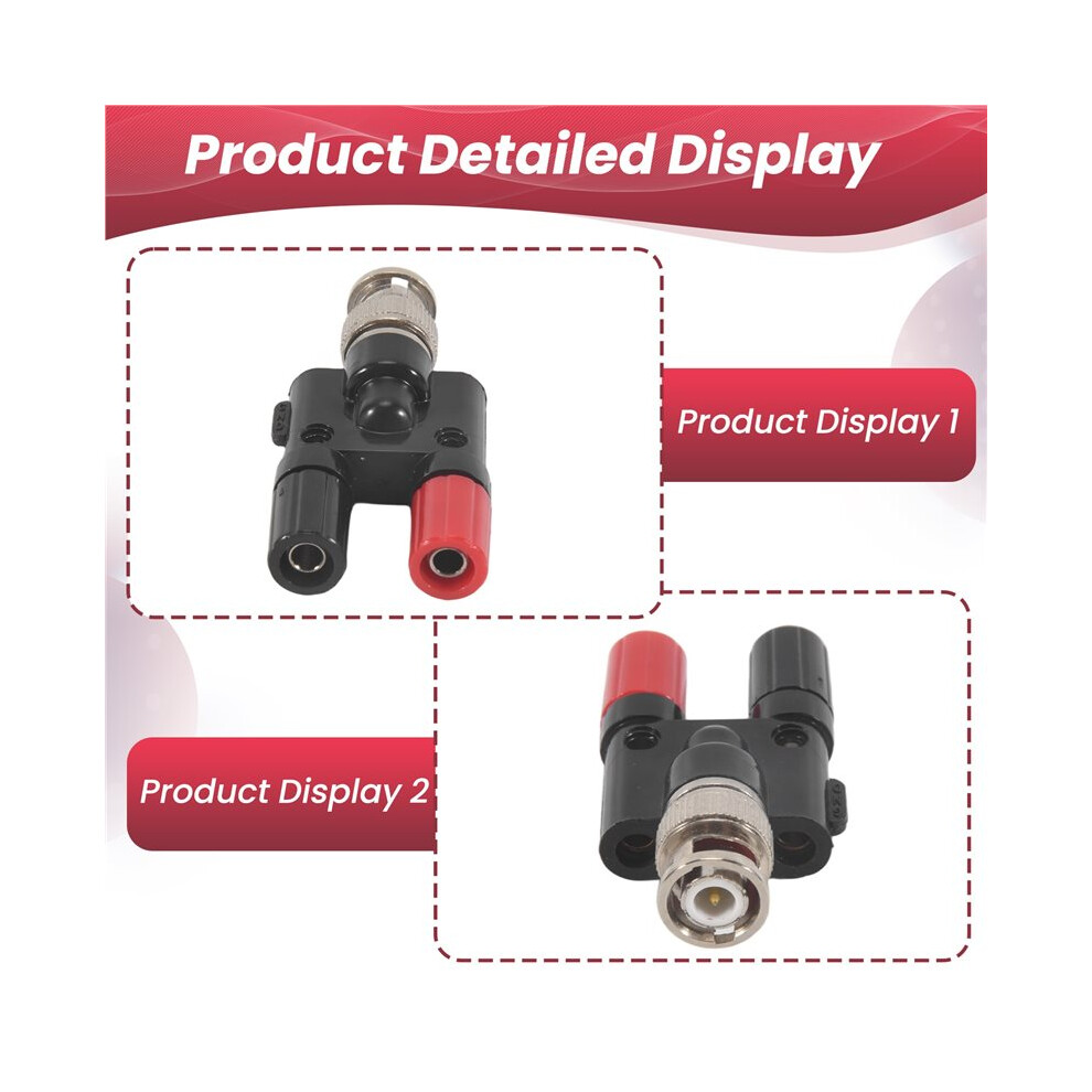 Bnc Plug 4Mm Banana Plug Splitter Connector Bnc Male Plug To 2 X 4Mm Banana Female Jack Socket Adapter 6031119606931