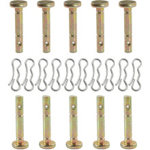 10 Pcs Shear Pins + 10 Pcs Cotters Pins for Snowblower- 738-04124 and 714-04040 Replacement for MTD Snow Throwers