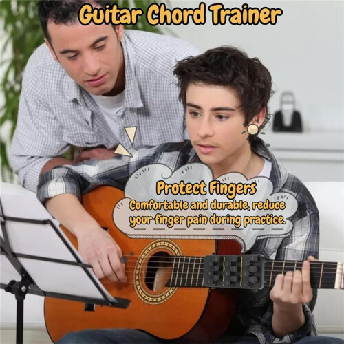 Guitar Chord Trainer Tool Learning System Assist Finger Teaching Aid Fits for Beginner Guitar Teaching Aid Guitar 2