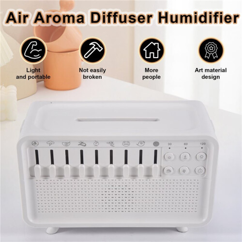 White Noise Machine Diffuser Air Aroma Diffuser Humidifier with 8 White Noise Adjustable, Night Light,  Speaker 2