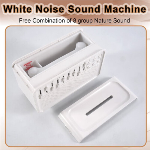 White Noise Machine Diffuser Air Aroma Diffuser Humidifier with 8 White Noise Adjustable, Night Light,  Speaker 1