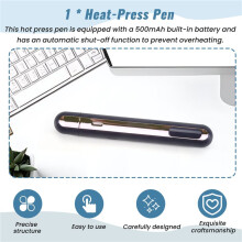 Caneta de Prensa Térmica Atinge 3 Segundos de Calor Ideal para Design Compacto Faça Você Mesmo, Sela Sacos de Lanche e Cria Cartões