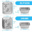 Disposable Takeaway Pan with Transparent Lid, Rectangular Aluminum Foil Tray, Tightly Sealed, 410ml Capacity 6