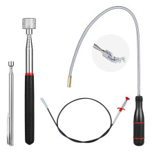 4er-Pack Teleskop-Magnet-Hebewerkzeug-Set, Ausziehbares Magnetisches Teleskop-Hebewerkzeug 1-15 Pfund und 23 Zoll Biegbare Feder