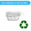 Disposable Takeaway Pan with Transparent Lid, Rectangular Aluminum Foil Tray, Tightly Sealed, 410ml Capacity 2