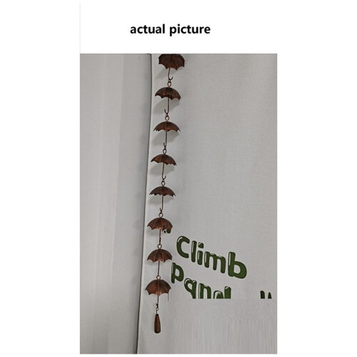 Rain Chains Metal Rain Chain Decorative Umbrella Rain Chain Bell Decor for Home,Replacement for Gutter Downspouts 1