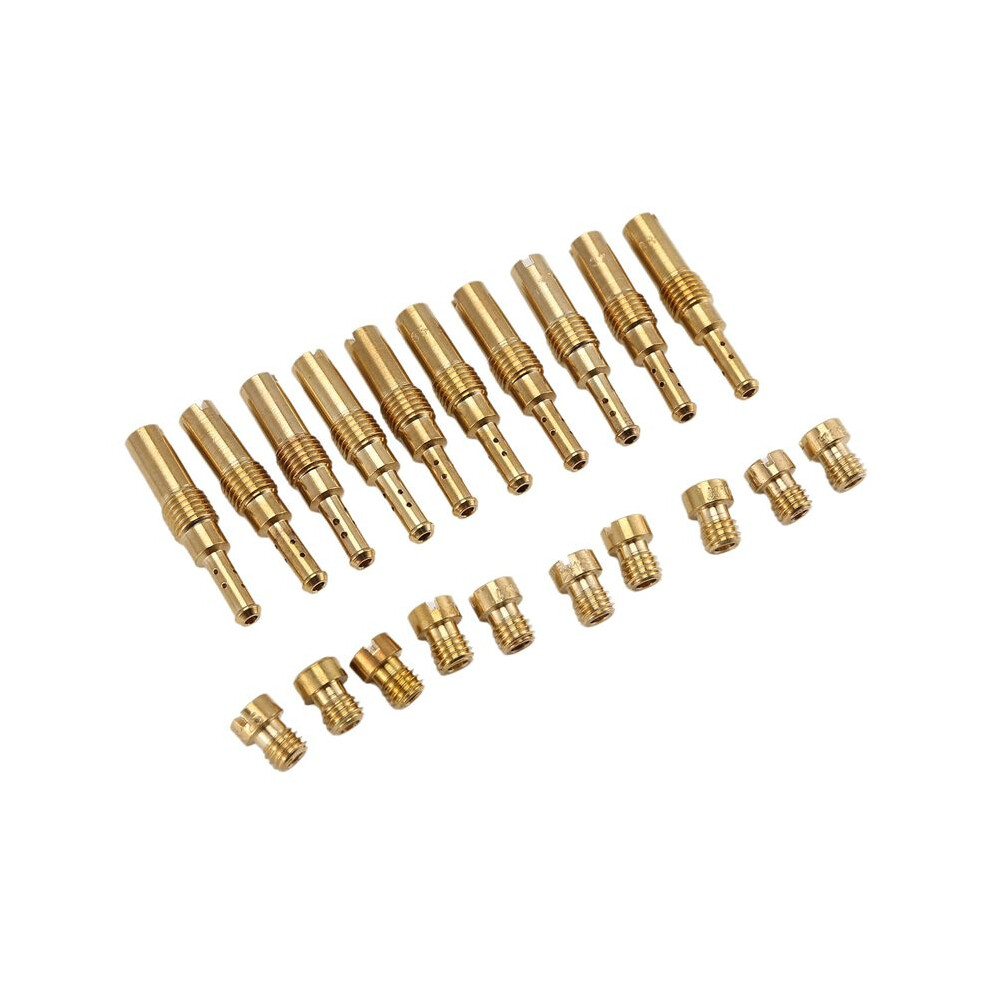 10Pcs Carburetor Main Jet Kit & 10Pcs Slow/ Jet For Pwk Keihin Oko Cvk Pwm Nsr Ksr Pwm Motorcycle Carburetor 6034021355546