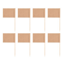 200 Pack Blank Toothpick Flags Paper Flag Picks Cheese Markers for Cupcake, Food, Fruit, Party Decorations