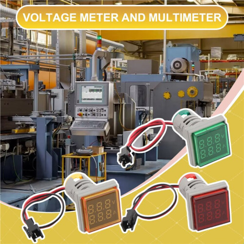 AC Volt Amp Meter, AC 20-500V 0-100A  Multimeter LED Dual Display Voltmeter Ammeter Voltage and Current Meter Tester 1