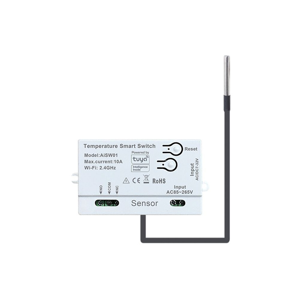 Torribaly Tuya Wifi Temperature Sensor 2.4G Wifi Temperature Sensor With 1M Temperature Probe
