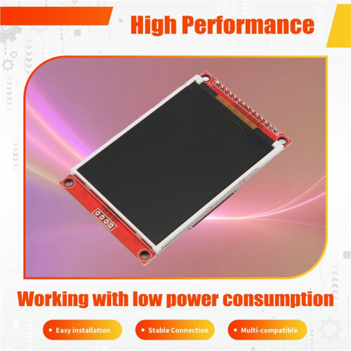 Painel de Toque LCD TFT SPI 240x320 de 2,8 Polegadas com Módulo de Porta Serial PBC ST7789V, Display Serial SPI de 2,8 Polegadas A 2
