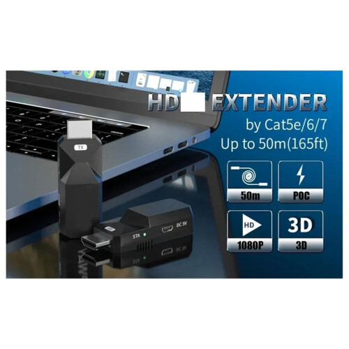 50M 1080P 60Hz -Compatible Wireless Video Audio Transmitter Receiver Extender Wireless Display Adapter 1