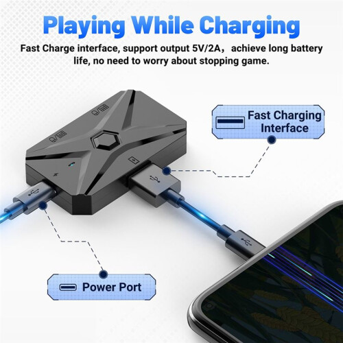 M1 Pro+ Keyboard & Mouse Mapper Converter Mobile Gaming Adapter for Android Phone/Tablet for PUBG 2