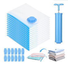 Vacuum Bags for Clothes,Pack of 12,Vacuum Bags Travel 30x40 cm,Vacuum Bags for Clothing, Reusable Storage Bags with Pump